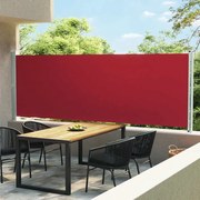 vidaXL Toldo lateral retrátil para pátio 600x160 cm vermelho