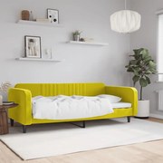 Sofá-cama 90x200 cm veludo amarelo