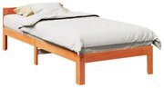 vidaXL Cama sem colchão 90x200 cm pinho maciço castanho-mel