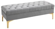 HOMCOM Banco Pé Cama Assento Acolchoado Pés Metálicos Entrada Corredor 120kg 118x45x42cm Cinza | Aosom Portugal