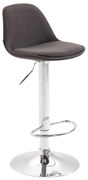 Banco de bar Kiel em tecido 39 x 82-104 x 43 cm Cinzento escuro