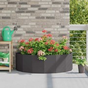 vidaXL Floreira Preto 120 x 60 x 35 cm Aço