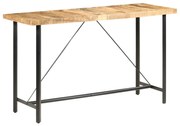 vidaXL Mesa de bar 180x70x107 cm madeira de mangueira áspera