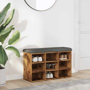 vidaXL Banco sapateira 82x32x50 cm derivados de madeira madeira velha