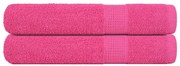 vidaXL Toalhas FROGN 2 pcs 100x200 cm 360 g/m² rosa