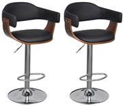 vidaXL Bancos de bar 2 pcs couro artificial