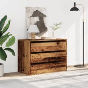 Cómoda com 3 Gavetas - 80x41x58 cm - derivados de madeira - madeira ve
