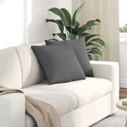 vidaXL Travesseiros de Sofá 2 pcs Cinza Escuro 45 x 45 cm tecido