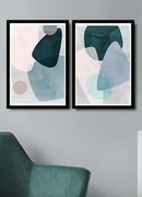 Pintura Decorativa em MDF com Moldura 2Psctcız-006 – Multicolor – 36 x