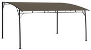 vidaXL Toldo para-sol de jardim 4x3x2,55 m cinzento-acastanhado