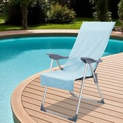 vidaXL Toalhas para Cadeiras Exteriores 2 pcs Azul 130 x 60 cm