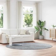 Tapete shaggy de pelo alto NAVARRA 240x240cm cinzento prateado