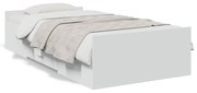 Estrutura cama c/ gavetas 90x190 cm derivados de madeira branco