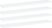 vidaXL Prateleiras para estante 4 pcs derivados de madeira branco