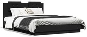 vidaXL Estrutura cama c/ cabeceira 120x200 cm derivados madeira preto