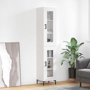 Vitrine Brenna de 180 cm - Branco Brilhante - Design Nórdico