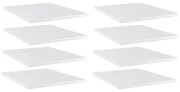 Prateleiras para estante 8 pcs 40x50x1,5cm contraplacado branco