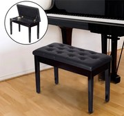 Banco de couro para piano Banco com arrumação - 75x35x50 cm