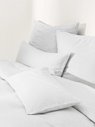 Capa de edredão em flanela com riscas finas Javon