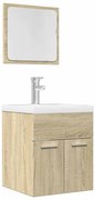 vidaXL 2 pcs conj. móveis casa banho derivados madeira carvalho sonoma