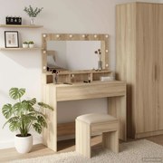 vidaXL Mesa de vestir com prateleira Carvalho Sonoma 100 x 41 x 135 cm