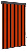 vidaXL Estore de rolo para exterior 120x250 cm laranja e castanho