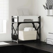 vidaXL Suporte para Impressora Carvalho Preto 40 x 20 x 40 cm