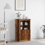 Sideboard vidaXL com Luzes LED Madeira Velha 60,5x37x100 cm