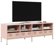 Móvel de TV 135x39x43,5 cm aço laminado a frio rosa