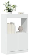 vidaXL Armário alto 63x33x100 cm derivados de madeira branco