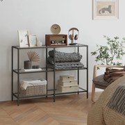 Mesa consola 100 x 30 x 73 cm (C x L x A) com 3 níveis Preto