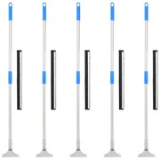 vidaXL Rodo de chão 5 pcs 45,5x119,5 cm aço e borracha