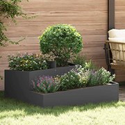 vidaXL Jardineira de Jardim Preta 100x100x50 cm em Aço