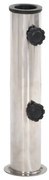 vidaXL Base de guarda-sol para poste de Ø38/48 mm aço inox. prateado