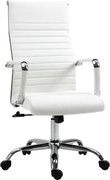 Vinsetto Cadeira de Escritório Ergonómica Branco Giratória 360° Basculante com Altura Ajustável 54x62x104-114 cm | Aosom Portugal
