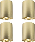 Conjunto de 4 focos dourado/latão ajustáveis - Rondoo up
