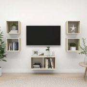 vidaXL 5 pcs conjunto móveis de TV derivados madeira carvalho sonoma