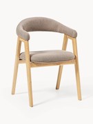 Cadeira de jantar estofada com braços Nik