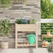 vidaXL Vaso de Jardim Bege 71 x 37 x 76,5 cm Madeira de Fir Sólida