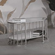 MESA DE CENTRO SMIRNE 90X50X45 CM PRATA