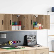 vidaXL Armários de parede para garagem 2pcs derivados de madeira