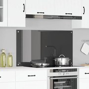 Bancada de Cozinha vidaXL Cinza Escuro 110x60x0,6 cm em Vidro Temperado