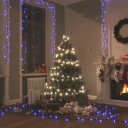 vidaXL Cordão de luzes com 150 LEDs 15 m PVC azul