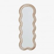 Espelho De Parede Irregular 60x160 Cm Estofado Evelyn Velluto Beige - Sklum