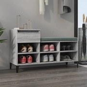 vidaXL Sapateira 102x36x60 cm derivados de madeira cinzento sonoma
