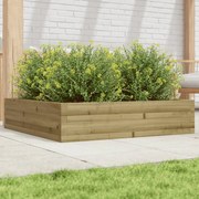 vidaXL Vaso/floreira jardim 100x100x23 cm madeira de pinho impregnada