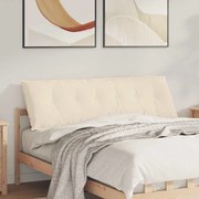 vidaXL Travesseiro para Costas Bege 160 x 50 cm Tecido de Microfibra
