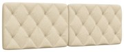 vidaXL Almofadão de cabeceira 160 cm tecido creme