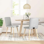 vidaXL Cadeiras de jantar 2 pcs tecido cinza nuvem
