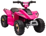 HOMCOM Quadriciclo Elétrico para Crianças de 18-36 Meses Quadriciclo a Bateria 6V com Avance e Retrocesso 72x40x45,5cm Rosa | Aosom Portugal